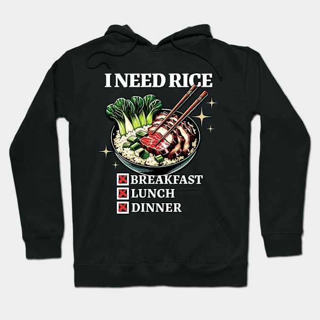 I Need Rice In My Life Hoodie by Half Sugar Boba